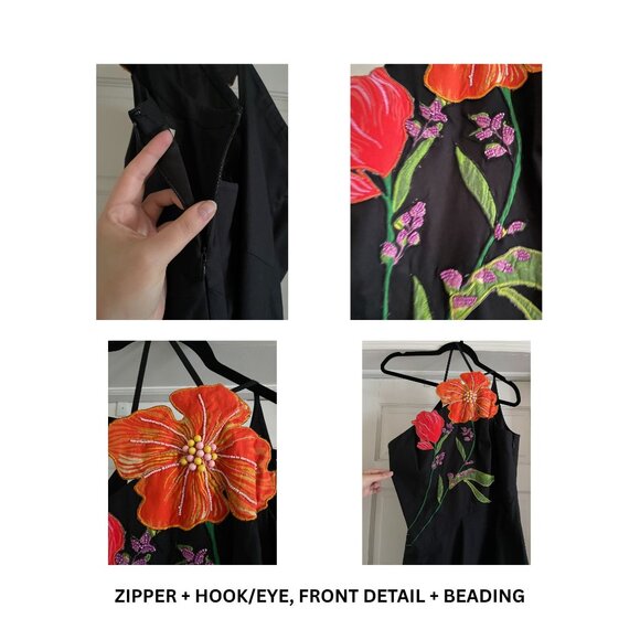 NWOT Yukiko Noritake x Anthropologie Asymmetrical Floral Midi Dress | US 16 - Picture 6 of 9